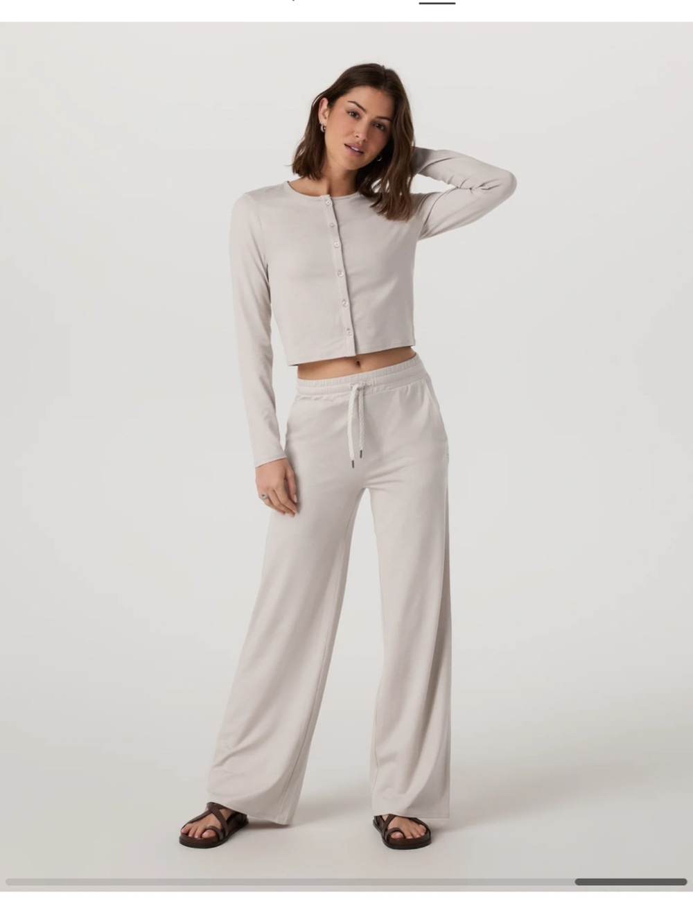 Halo Essential Cardigan and Wideleg Pant set